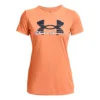 Under Armour Tech Solid Script Graphic Maglietta Donna - Arancione, Nero