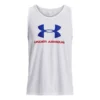 Under Armour Sportstyle Logo Graphic Canottiera Uomini - Bianco, Blu