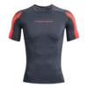 Under Armour Heatgear Novelty Maglietta Uomini - Grigio Scuro, Arancione