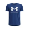 Under Armour Sportstyle Logo Maglietta Ragazzi - Blu, Bianco