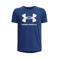 Under Armour Sportstyle Logo Maglietta Ragazzi - Blu, Bianco