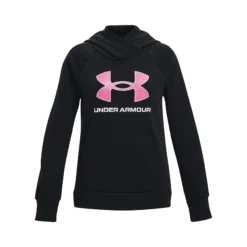 Under Armour BL Felpa Con Cappuccio Ragazze - Nero, Rosa