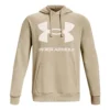 Under Armour Rival Big Logo Felpa Con Cappuccio Uomini - Beige