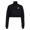 ADIDAS Cropped Melange Match Maglietta Donna - Nero