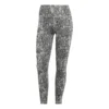 ADIDAS Optime Stash Pocket Training Animal Print Calzamaglia Donna - Grigio Chiaro, Nero
