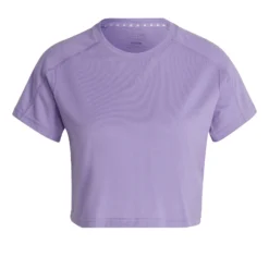 ADIDAS Essentials AEROREADY Train 3 Bar Logo Crop Maglietta Donna - Lilla