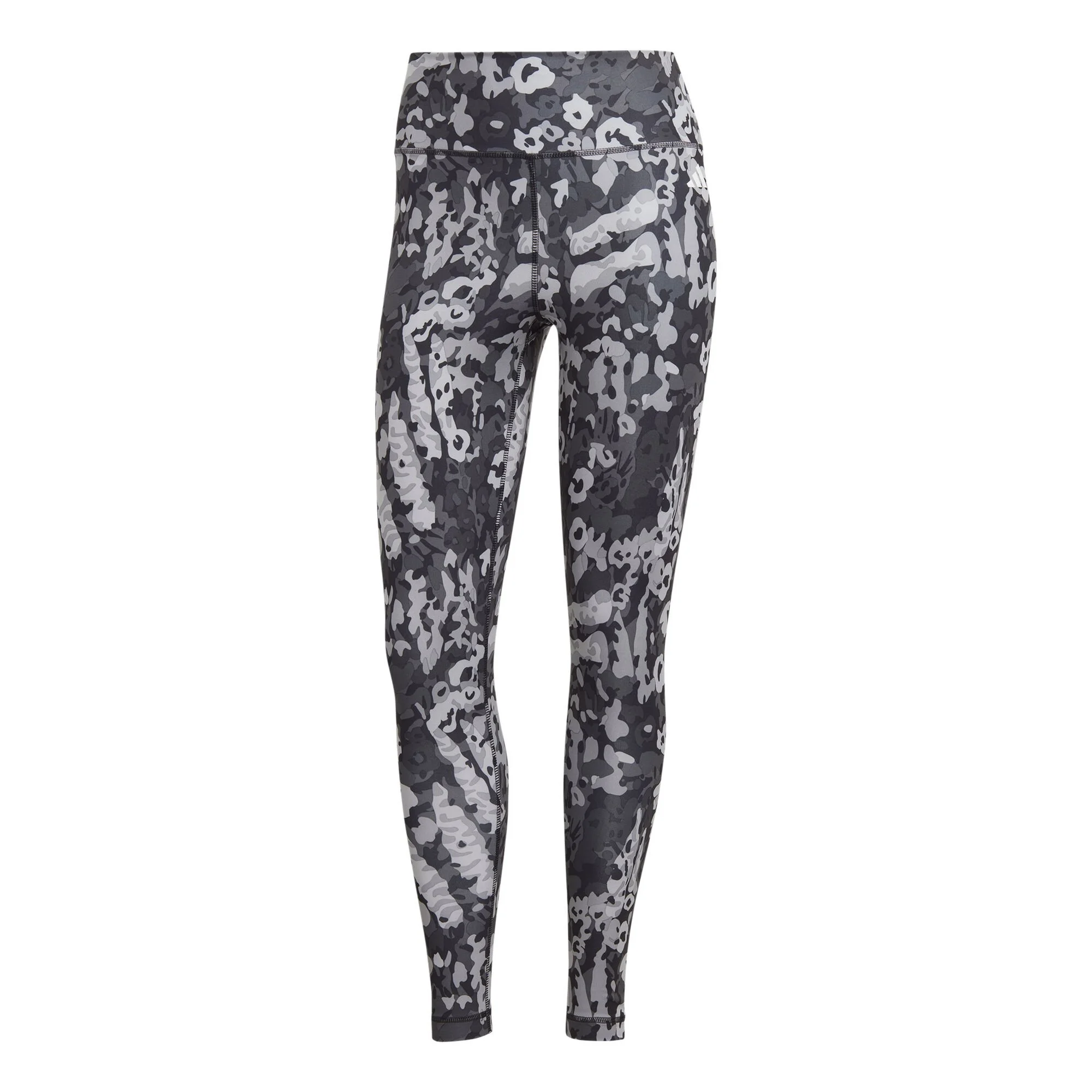 ADIDAS Essentials Train Printed High-Waisted Calzamaglia Donna - Grigio Scuro, Bianco
