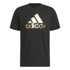 ADIDAS Power Logo Foil Maglietta Uomini - Nero, Beige