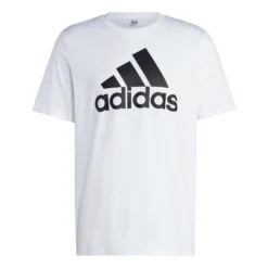ADIDAS Essentials Single Jersey Big Logo Maglietta Uomini - Bianco, Nero