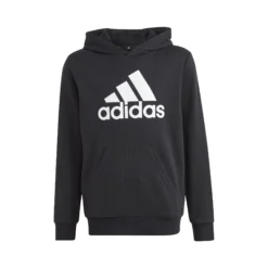 ADIDAS Big Logo Cotton Felpa Con Cappuccio Ragazzi - Nero, Bianco