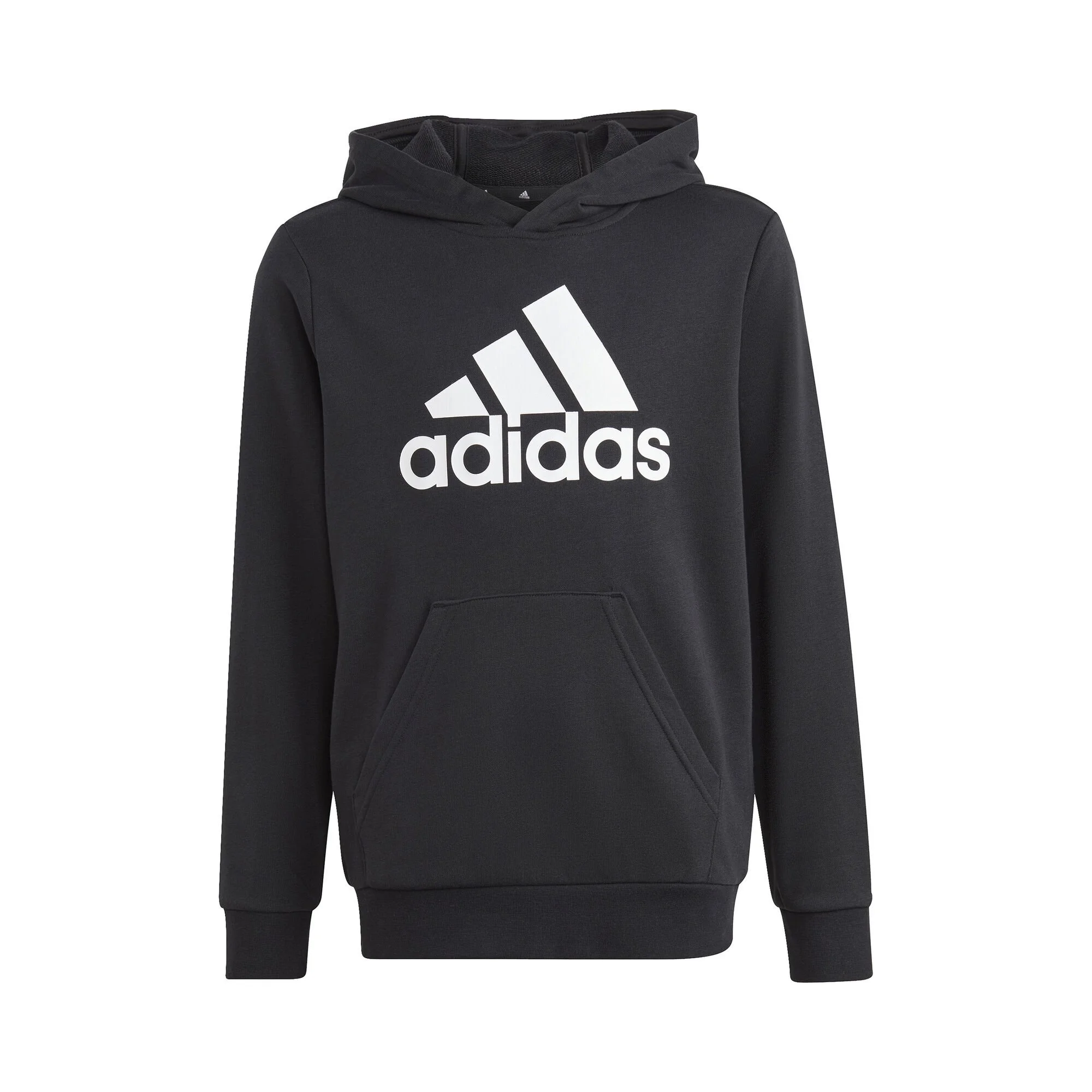 ADIDAS Big Logo Cotton Felpa Con Cappuccio Ragazzi - Nero, Bianco