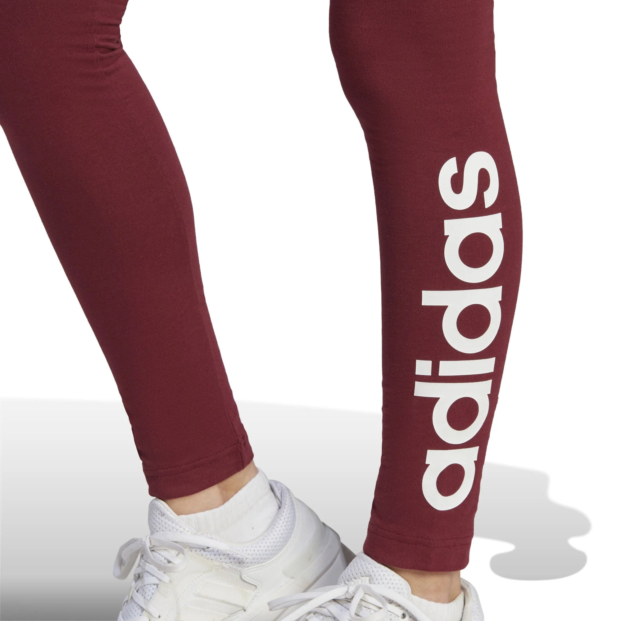 ADIDAS Linear Calzamaglia Donna - Rosso, Bianco - immagine 5