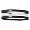 Nike Elastic 2.0 Fascia Per Capelli Confezione Da 3 - Nero, Bianco