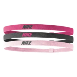 Nike Elastic 2.0 Fascia Per Capelli Confezione Da 3 - Rosa, Multicolore