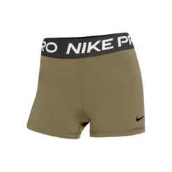 Nike Pro Pantaloncino Attillato Donna - Oliva, Nero