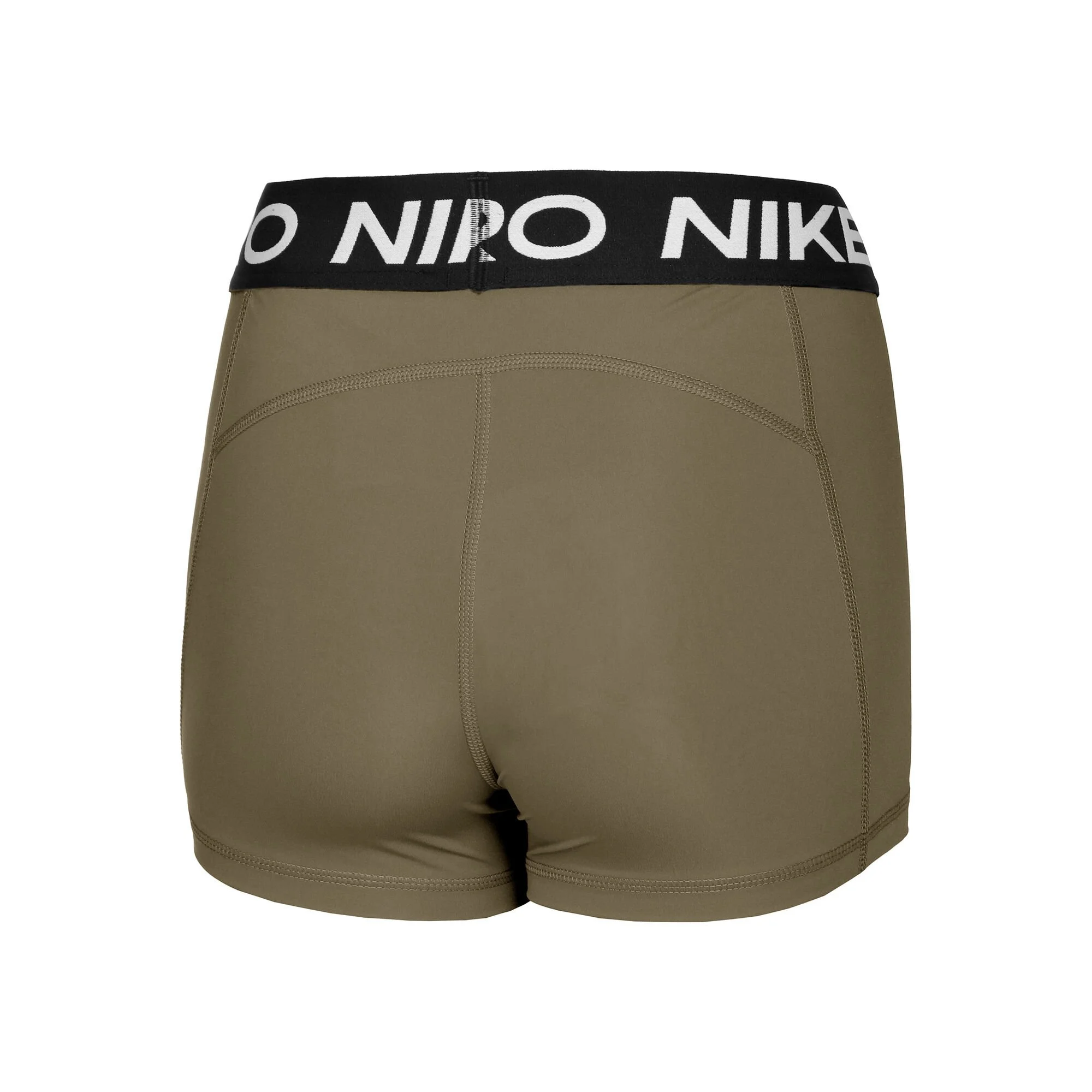 Nike Pro 3in Pantaloncini Donna - Verde, Nero - immagine 2