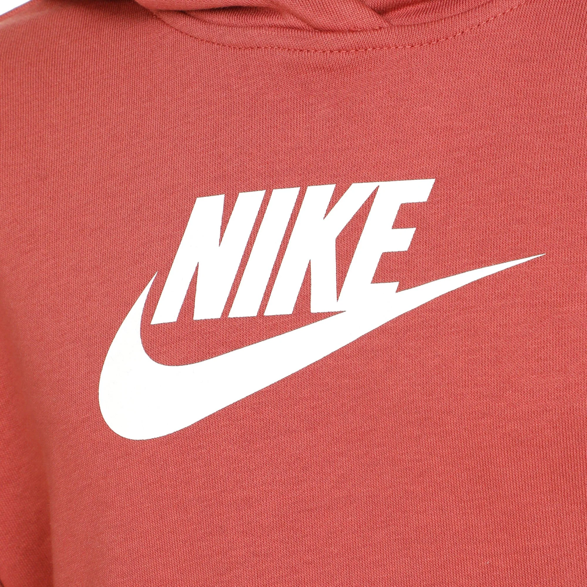 Nike Sportswear Club French Terry Cropped Felpa Con Cappuccio Ragazze - Arancione, Bianco - immagine 3