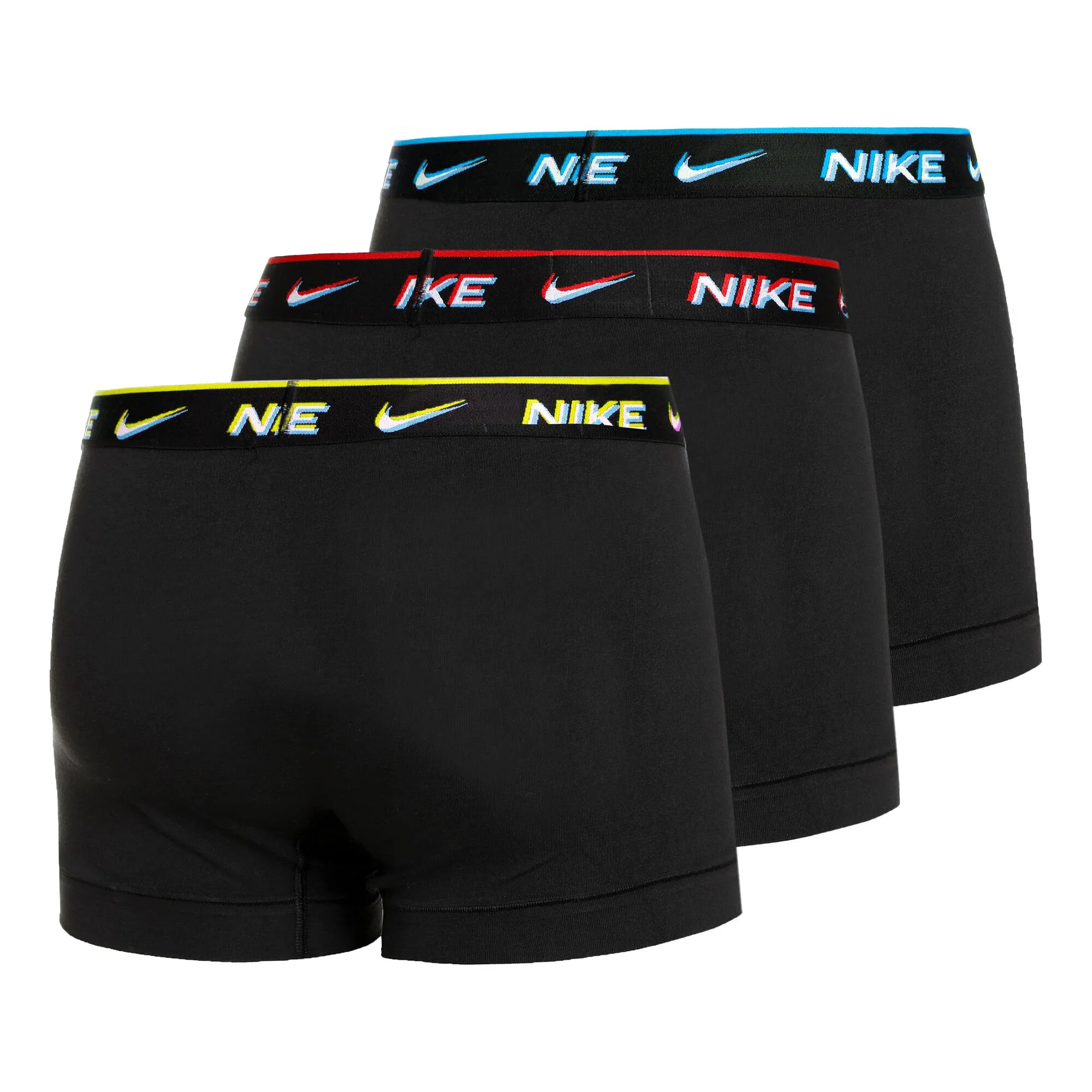 Nike Everyday Cotton Stretch Trunk Boxer Confezione Da 3 Uomini - Nero, Multicolore - immagine 2
