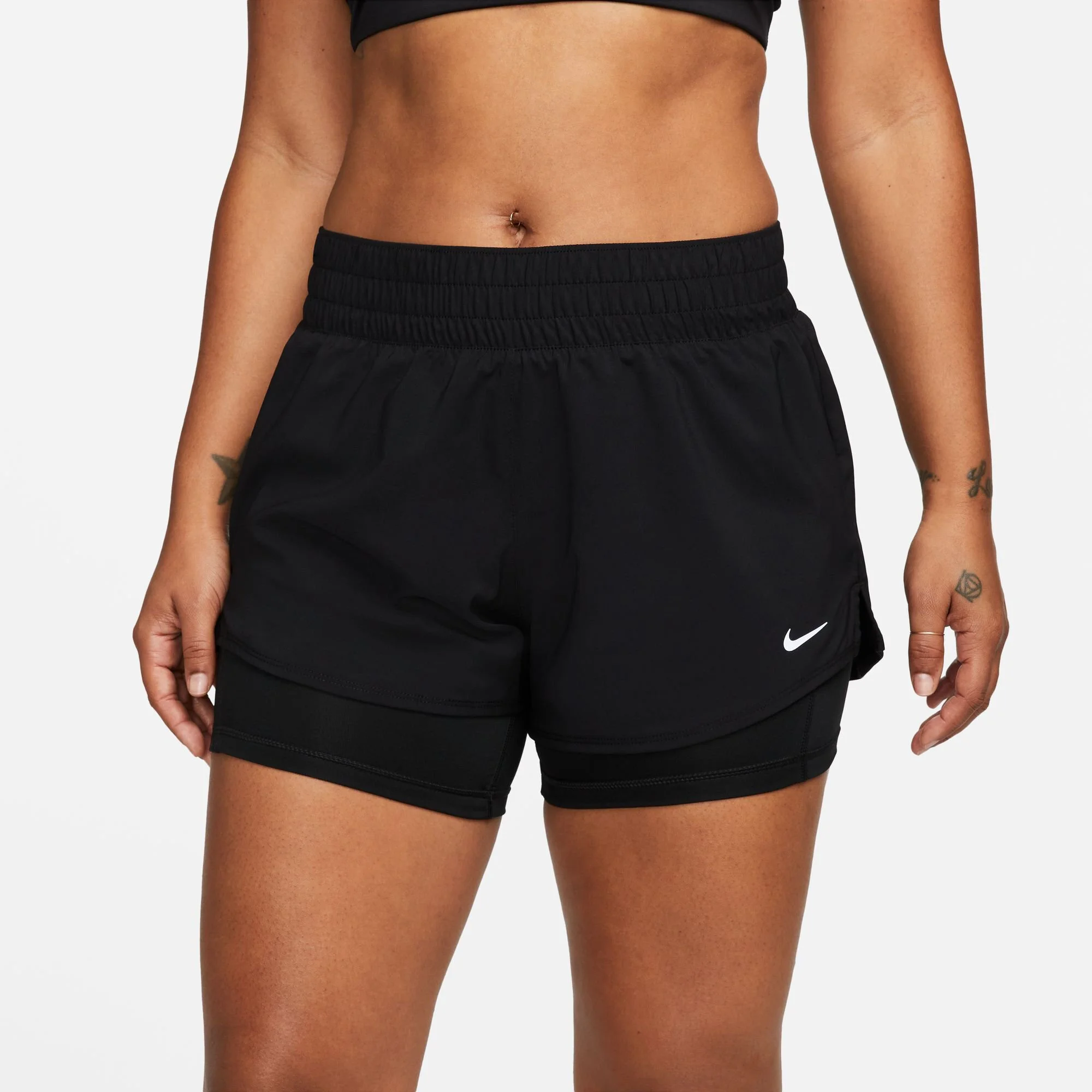 Nike Dri-Fit One MR 3in 2in1 Pantaloncino Attillato Donna - Nero - immagine 5