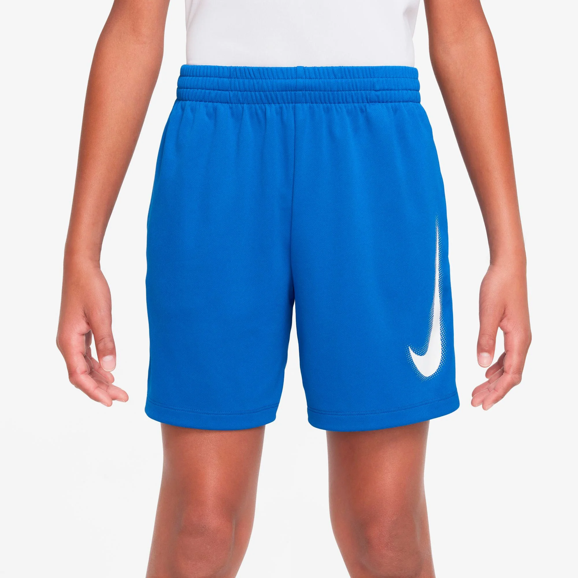 Nike Dri-Fit Graphic Pantaloncini Ragazzi - Blu, Bianco - immagine 5