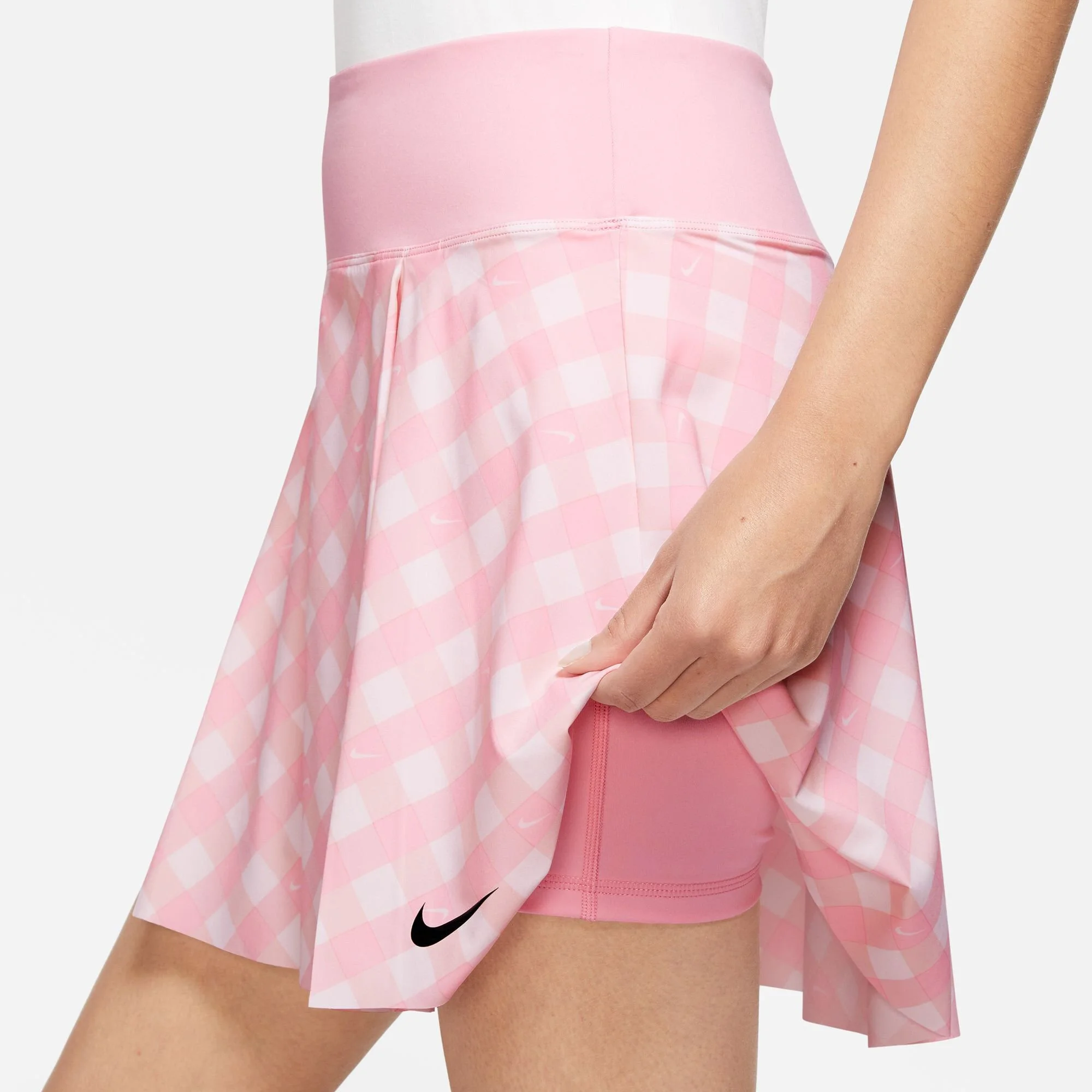 Nike Dri-Fit Club Regular Print Gonna Donna - Rosa, Bianco - immagine 5