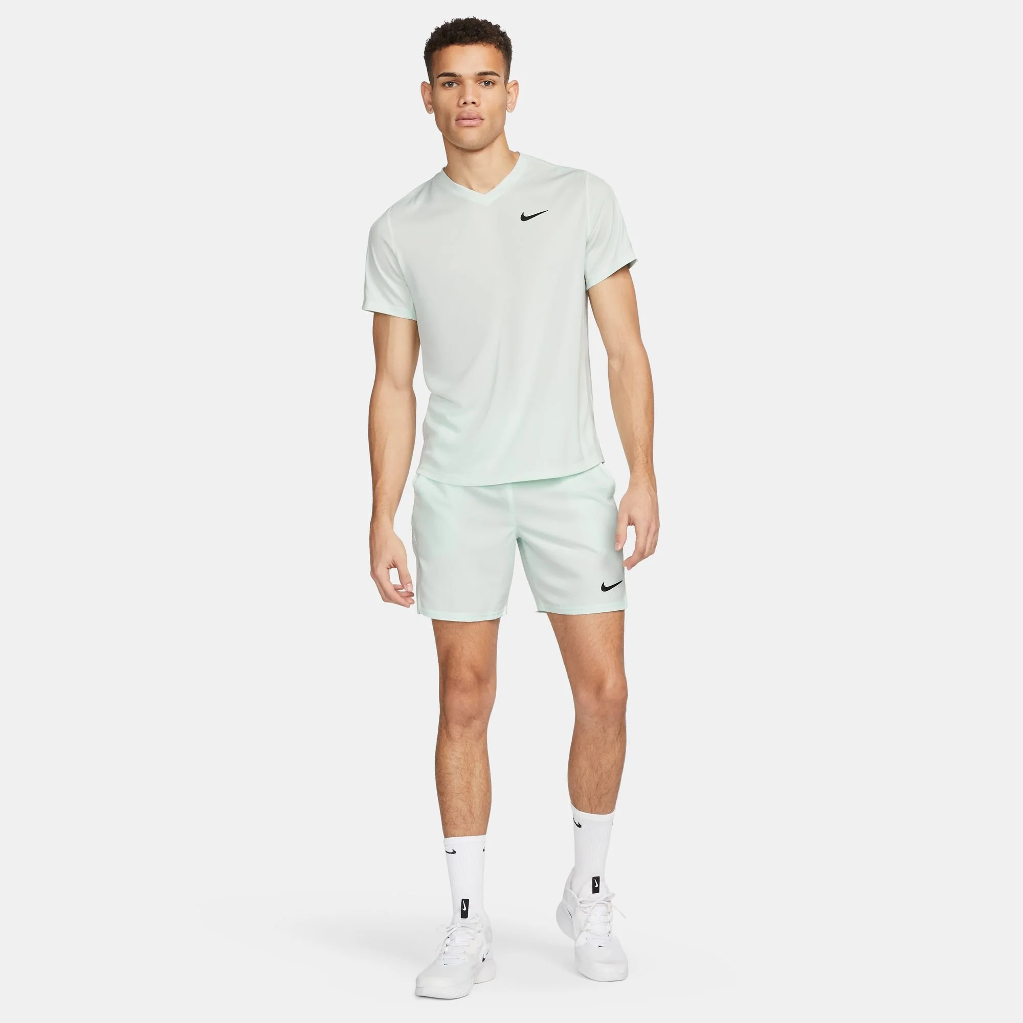 Nike Dri-Fit Court 7in Pantaloncini Uomini - Mint - immagine 5