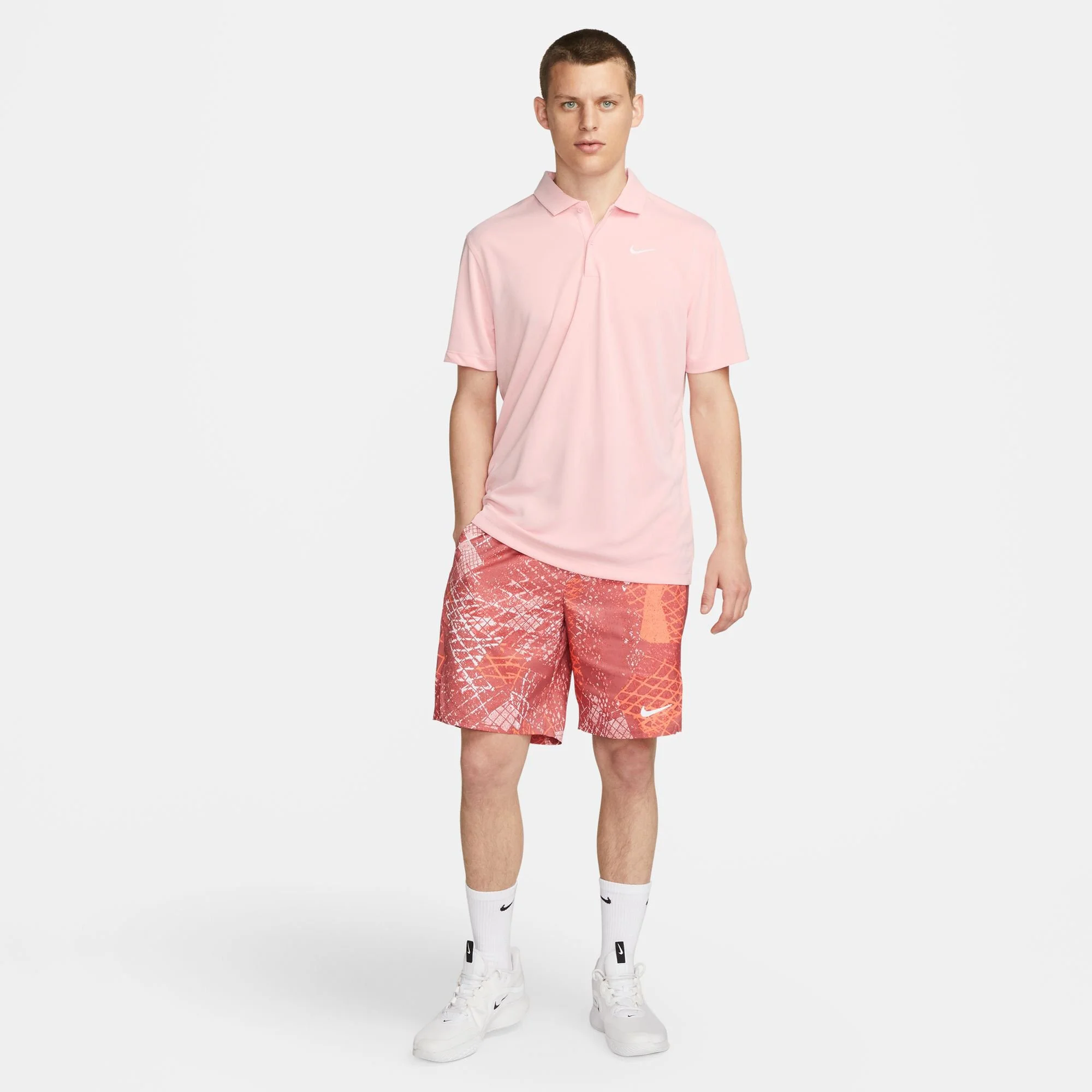 Nike Dri-Fit Court Solid Polo Uomini - Rosa - immagine 6