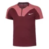 Nike Dri-Fit Advantage Court Slim UL RG Polo Uomini - Rosso Scuro, Rosa Antico