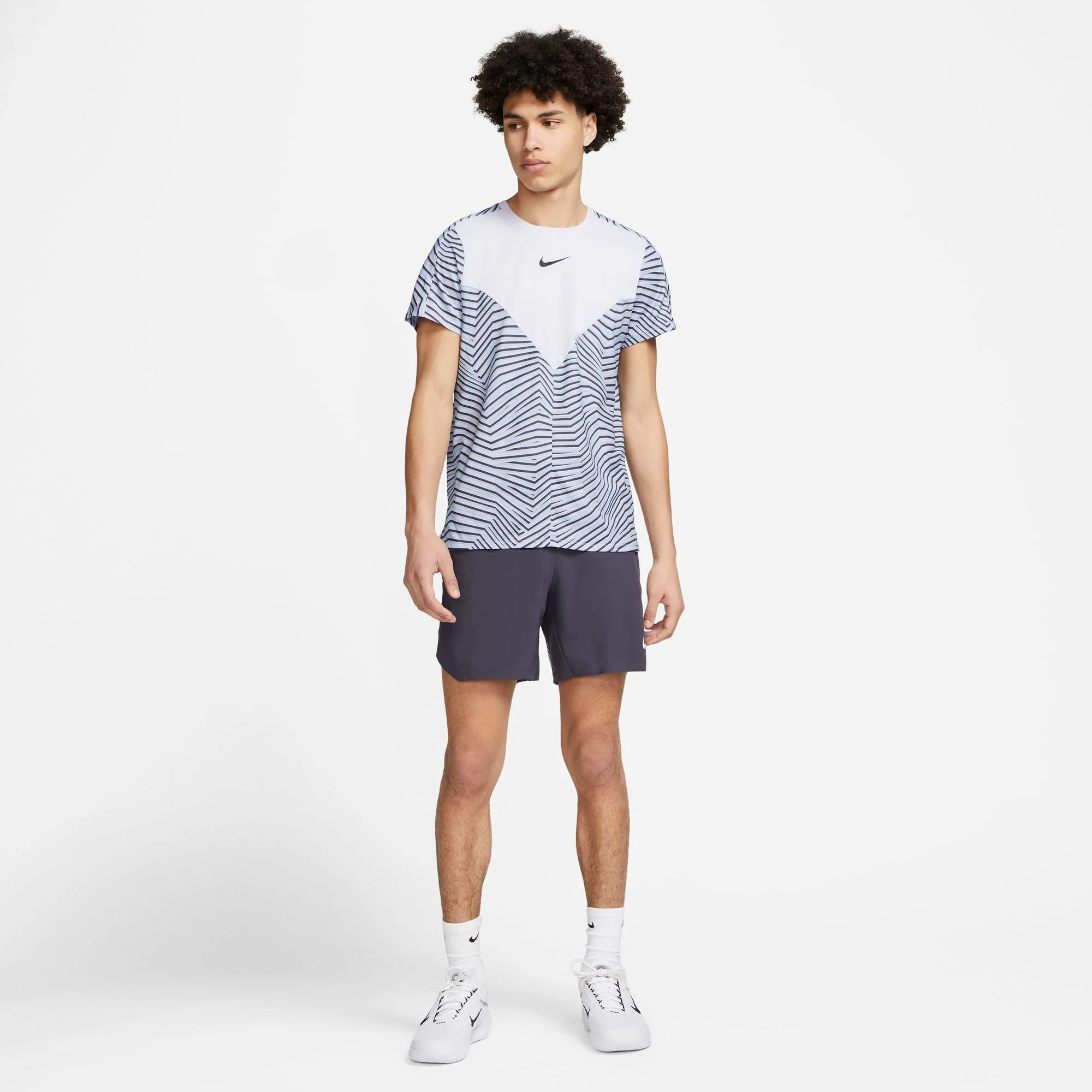 Nike Dri-Fit Court Slam RG Pantaloncini Uomini - Grigio, Lilla - immagine 8