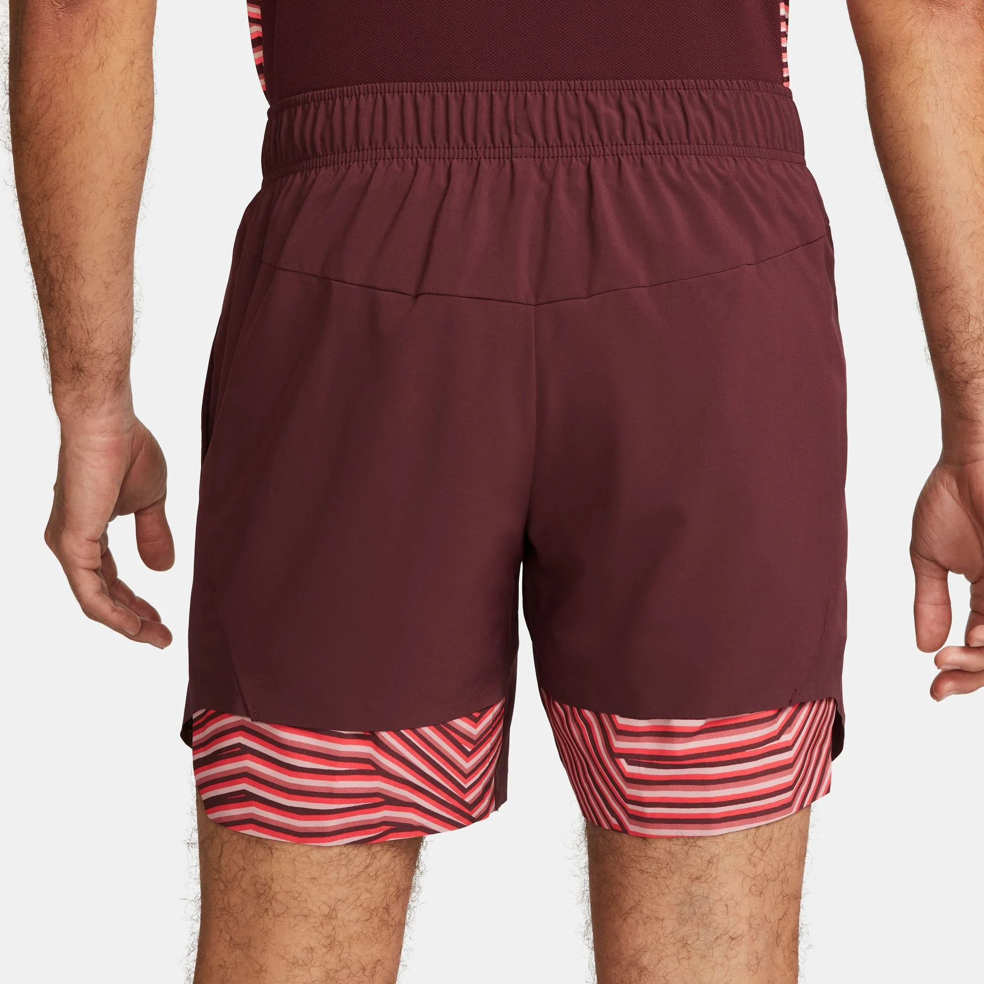 Nike Dri-Fit Court Slam RG Pantaloncini Uomini - Rosso Scuro, Rosa Antico - immagine 7