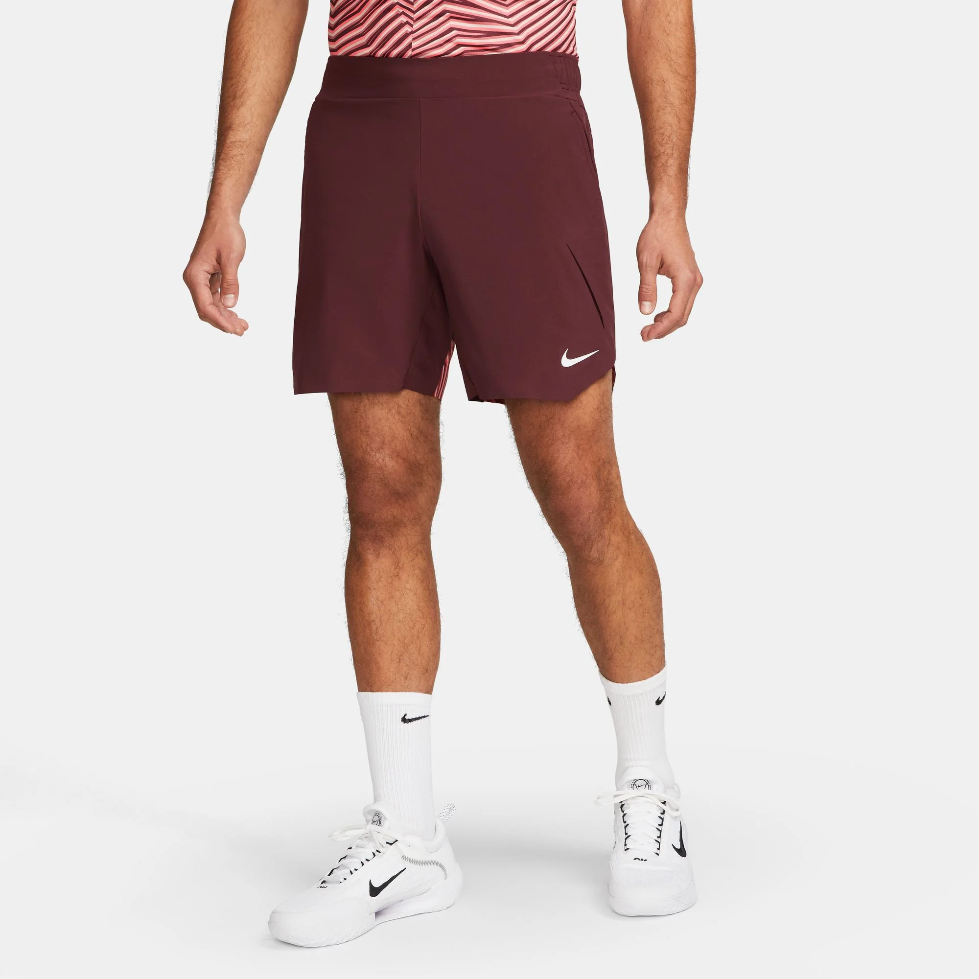 Nike Dri-Fit Court Slam RG Pantaloncini Uomini - Rosso Scuro, Rosa Antico - immagine 9