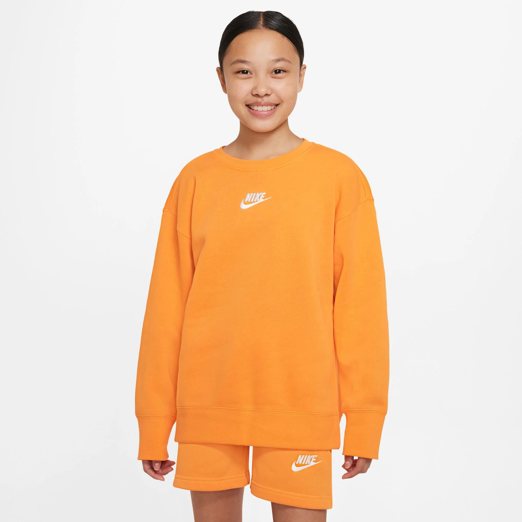 Nike Big Kids Felpa Ragazze - Arancione - immagine 4